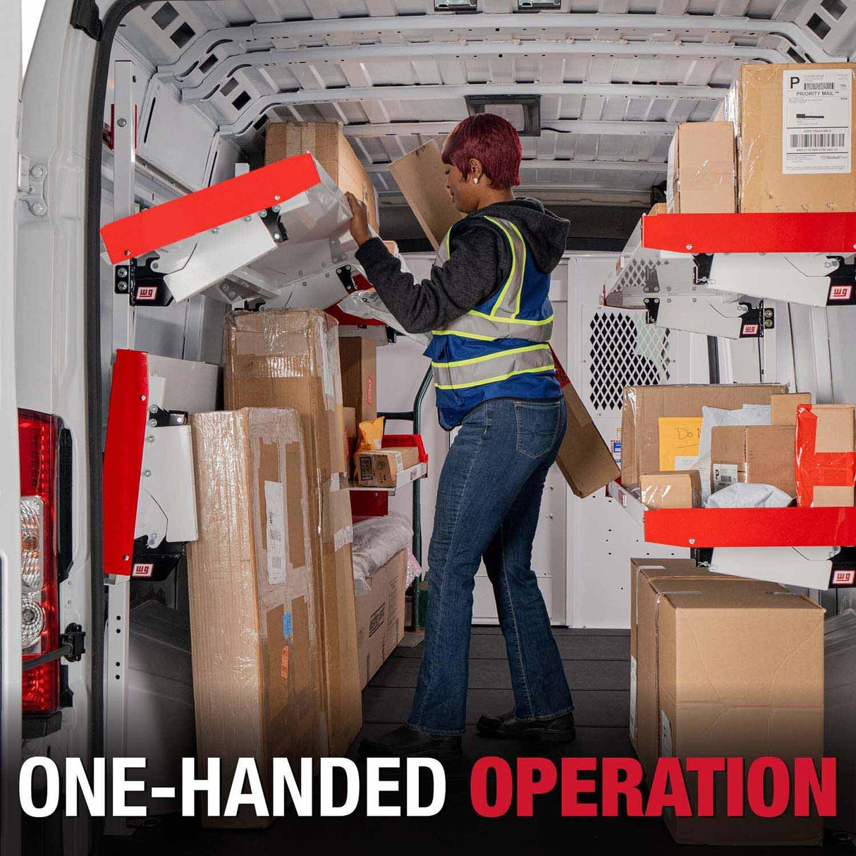 Weather Guard 9560-3-01 Folding Van Shelving Unit with 2 Shelves for Flexible Storage - 10