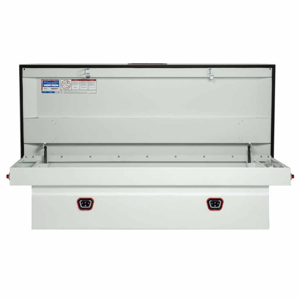 Weatherguard 116-3-04 Saddle Box, Steel, Full Extra Wide, White, 15.5 cu ft - 2