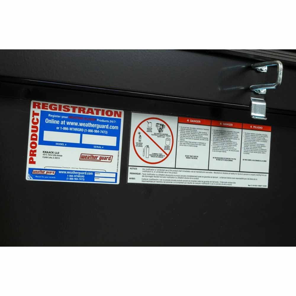 Weatherguard 116-5-04 Saddle Box, Steel, Full Extra Wide, Gloss Black, 15.5 cu ft - 8