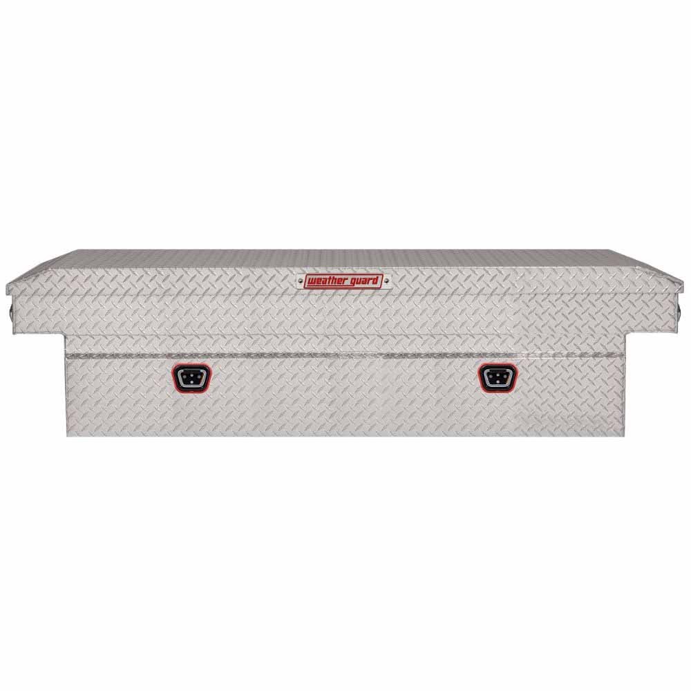 Weatherguard 117-0-04 Saddle Box, Aluminum, Full Extra Wide, Clear, 15.5 cu ft - 4