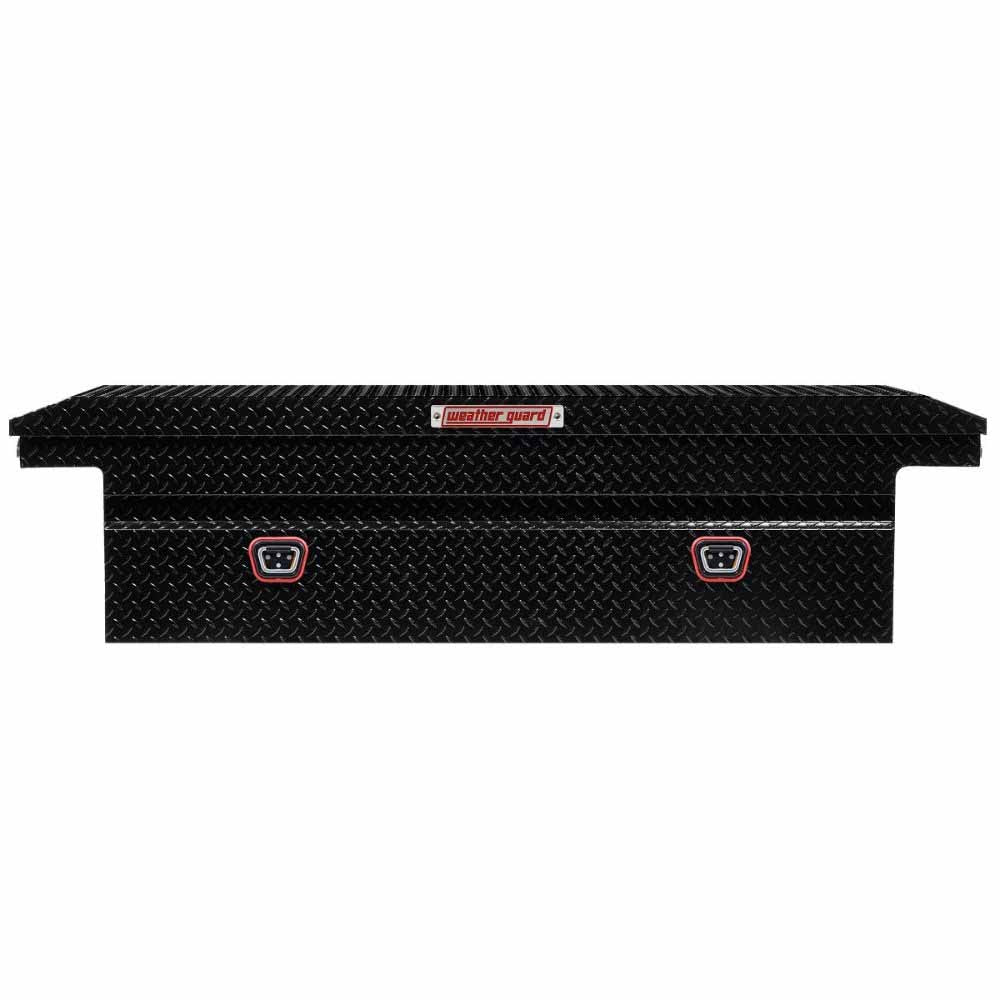 Weatherguard 121-5-04 Saddle Box, Aluminum, Full Low Profile, Gloss Black, 11.0 cu ft - 4