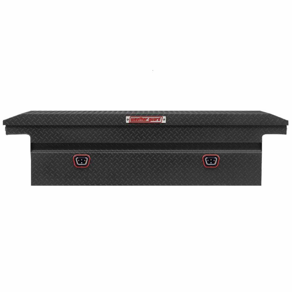 Weatherguard 121-52-04 Saddle Box, Aluminum, Full Low Profile, Textured Matte Black, 11.0 cu ft - 3