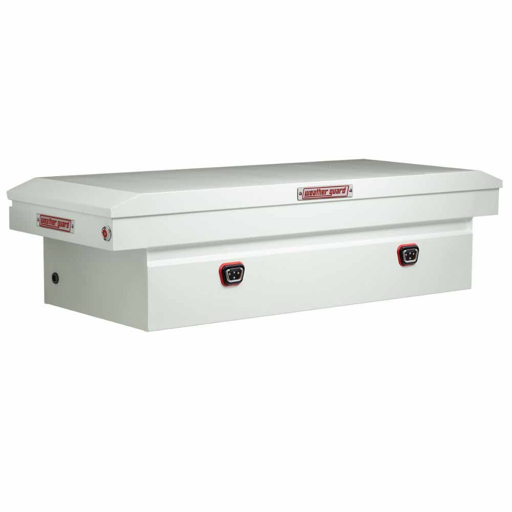 Weatherguard 126-3-04 Saddle Box, Steel, Full Standard, White, 11.0 cu ft