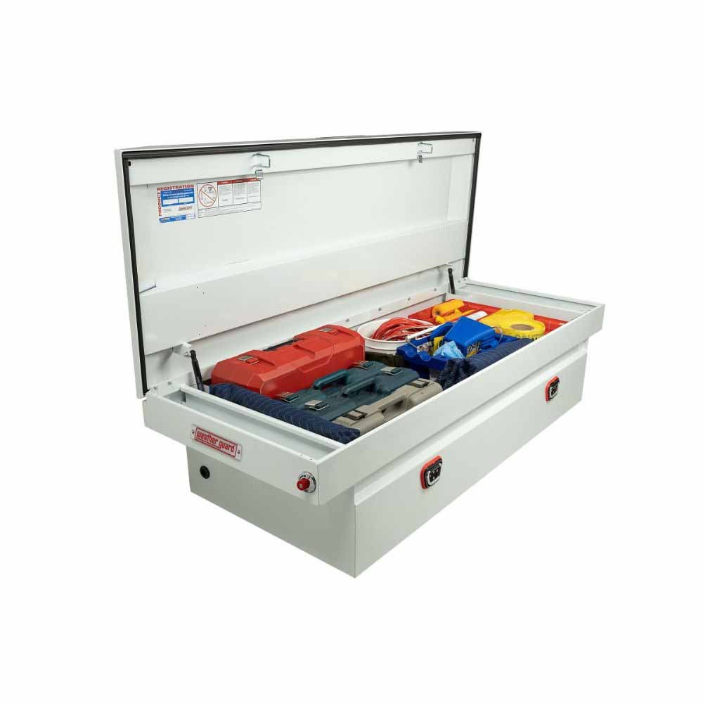 Weatherguard 126-3-04 Saddle Box, Steel, Full Standard, White, 11.0 cu ft - 5