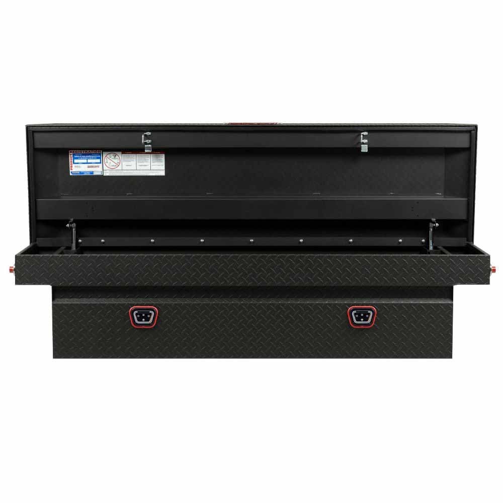 Weatherguard 127-52-04 Saddle Box, Aluminum, Full Standard, Textured Matte Black, 11.0 cu ft - 2