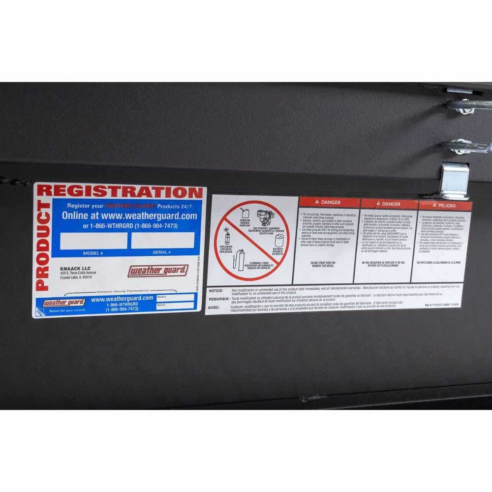 Weatherguard 127-52-04 Saddle Box, Aluminum, Full Standard, Textured Matte Black, 11.0 cu ft - 6