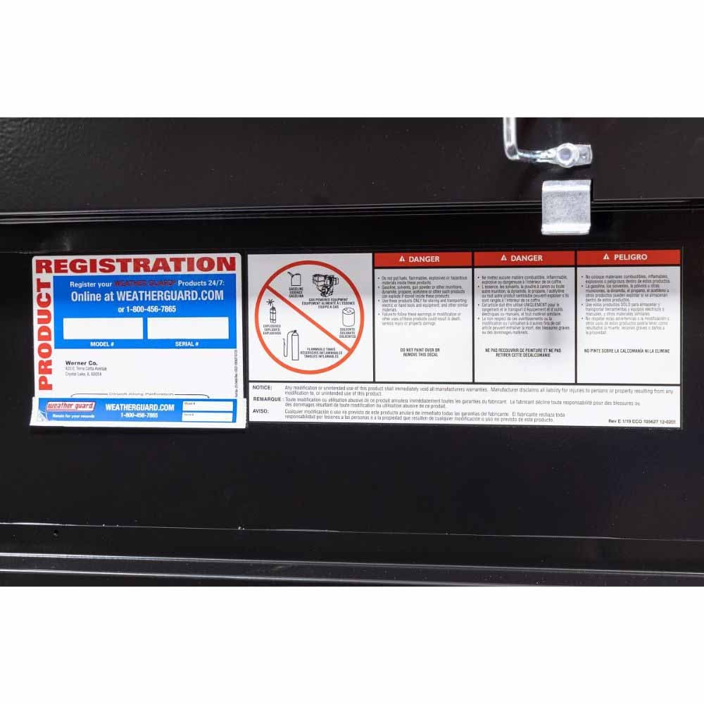 Weatherguard 128-5-04 Saddle Box, Steel, Full Deep, Gloss Black, 15.0 cu ft - 10