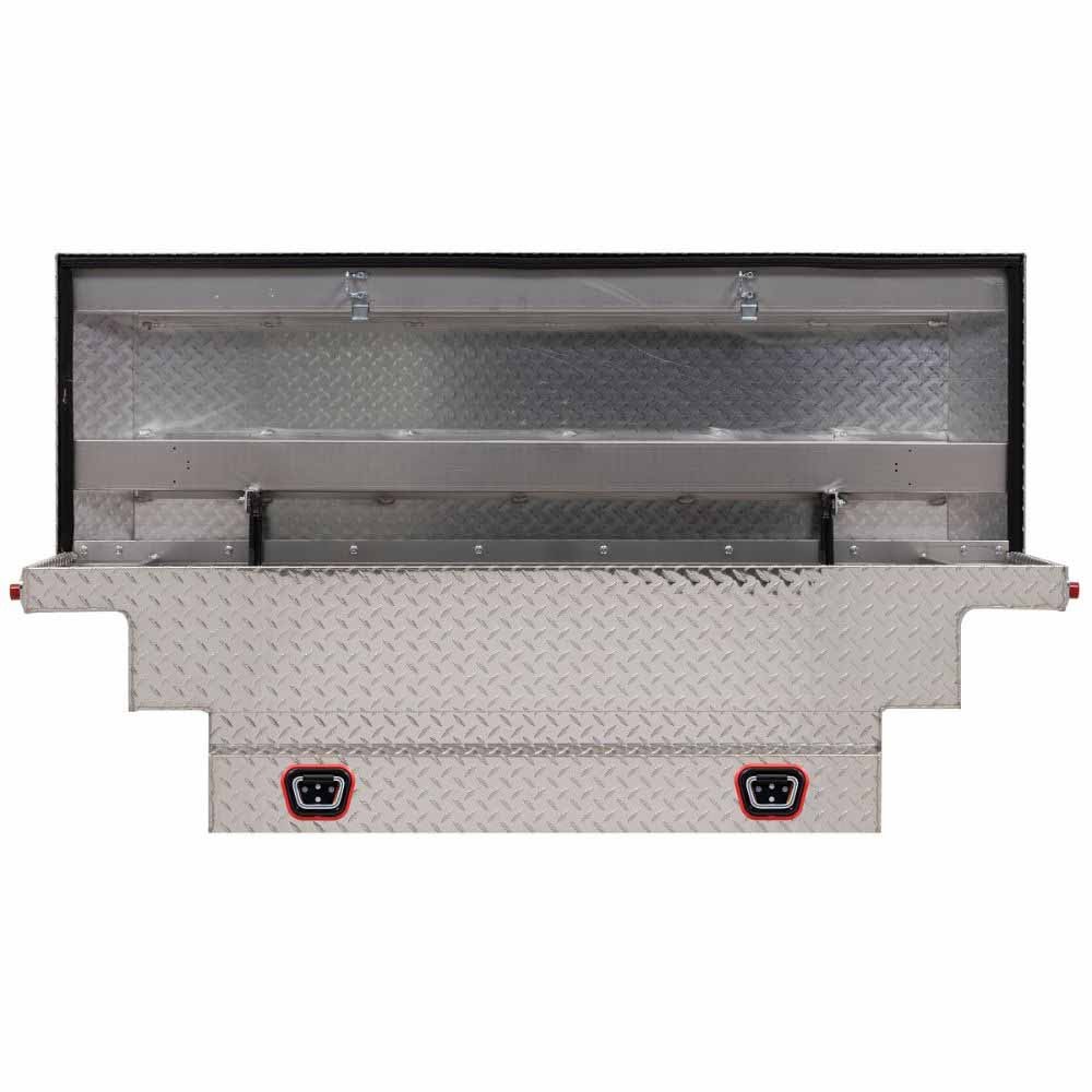 Weatherguard 131-0-04 Saddle Box, Aluminum, Compact Low Profile, Clear, 8.0 cu ft - 2