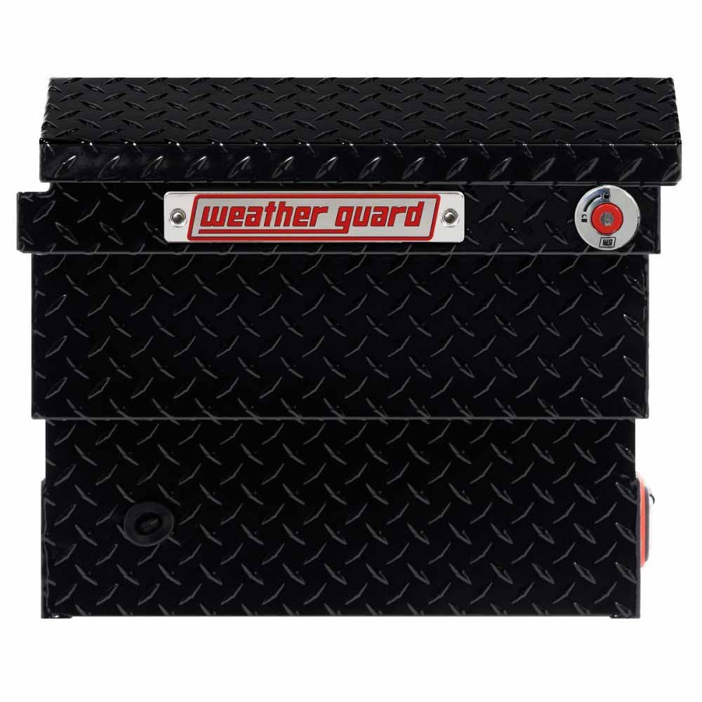 Weatherguard 131-5-04 Saddle Box, Aluminum, Compact Low Profile, Gloss Black, 8.0 cu ft - 2