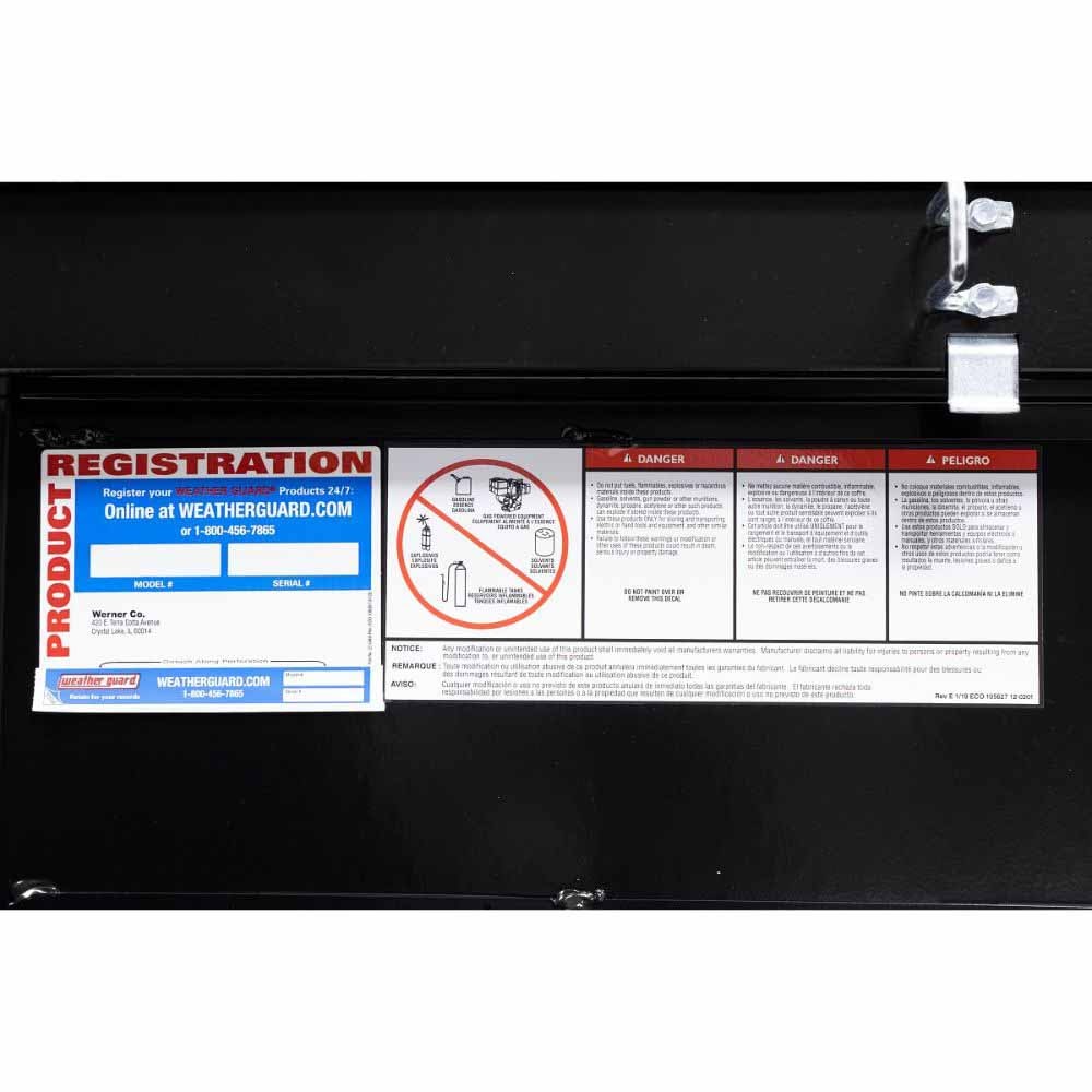 Weatherguard 131-5-04 Saddle Box, Aluminum, Compact Low Profile, Gloss Black, 8.0 cu ft - 10