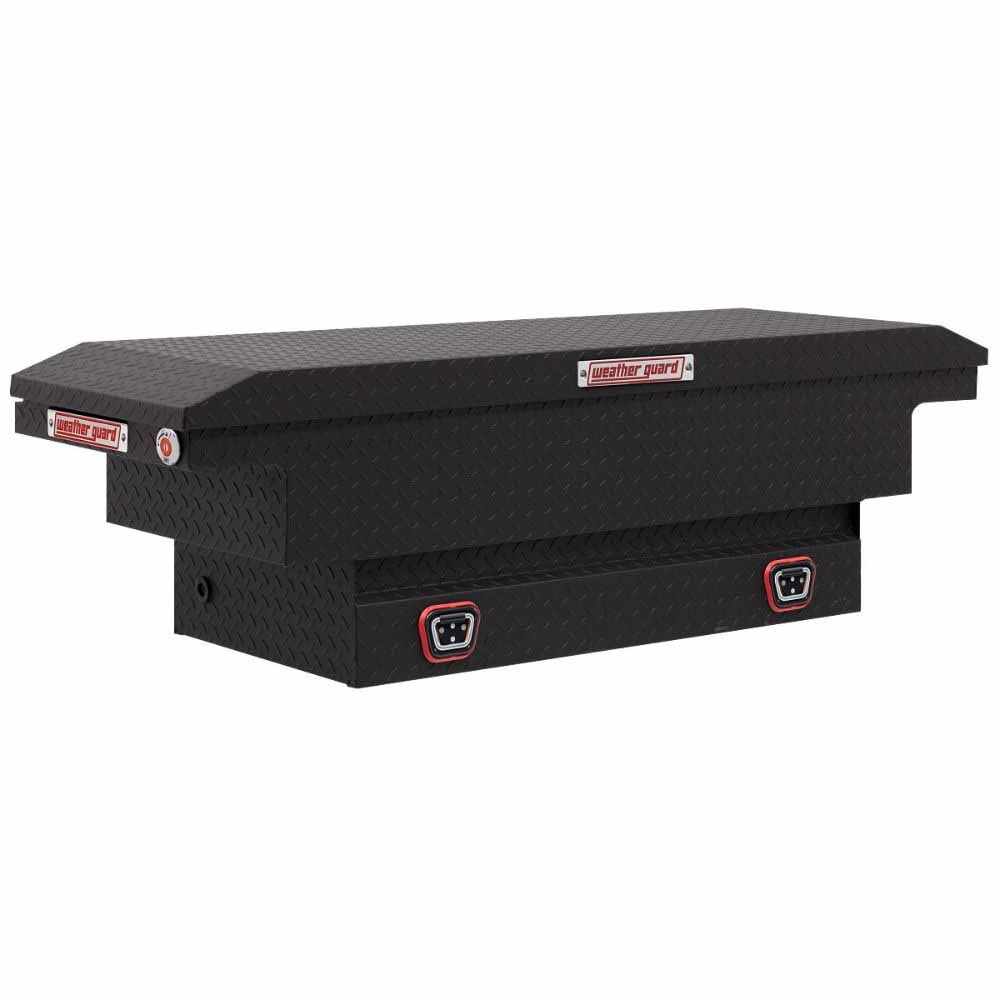 Weatherguard 131-52-04 Saddle Box, Aluminum, Compact Low Profile, Textured Matte Black, 8.0 cu ft