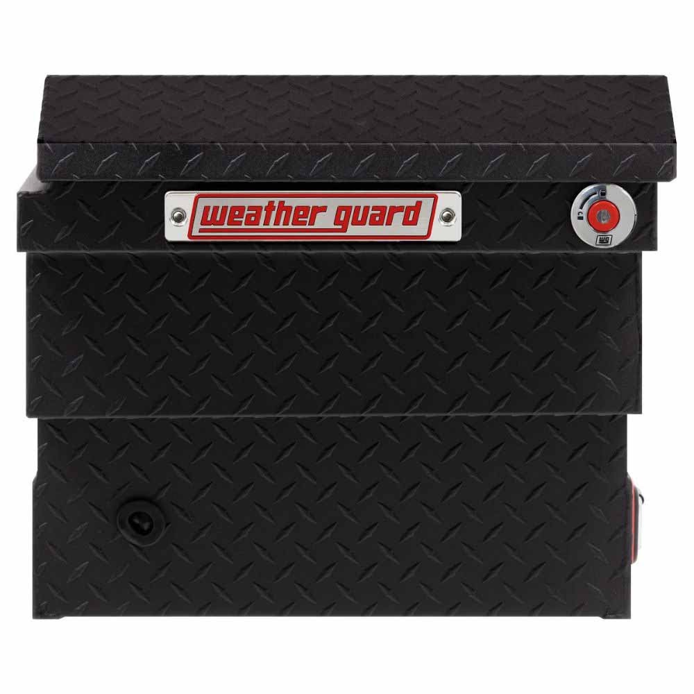 Weatherguard 131-52-04 Saddle Box, Aluminum, Compact Low Profile, Textured Matte Black, 8.0 cu ft - 3