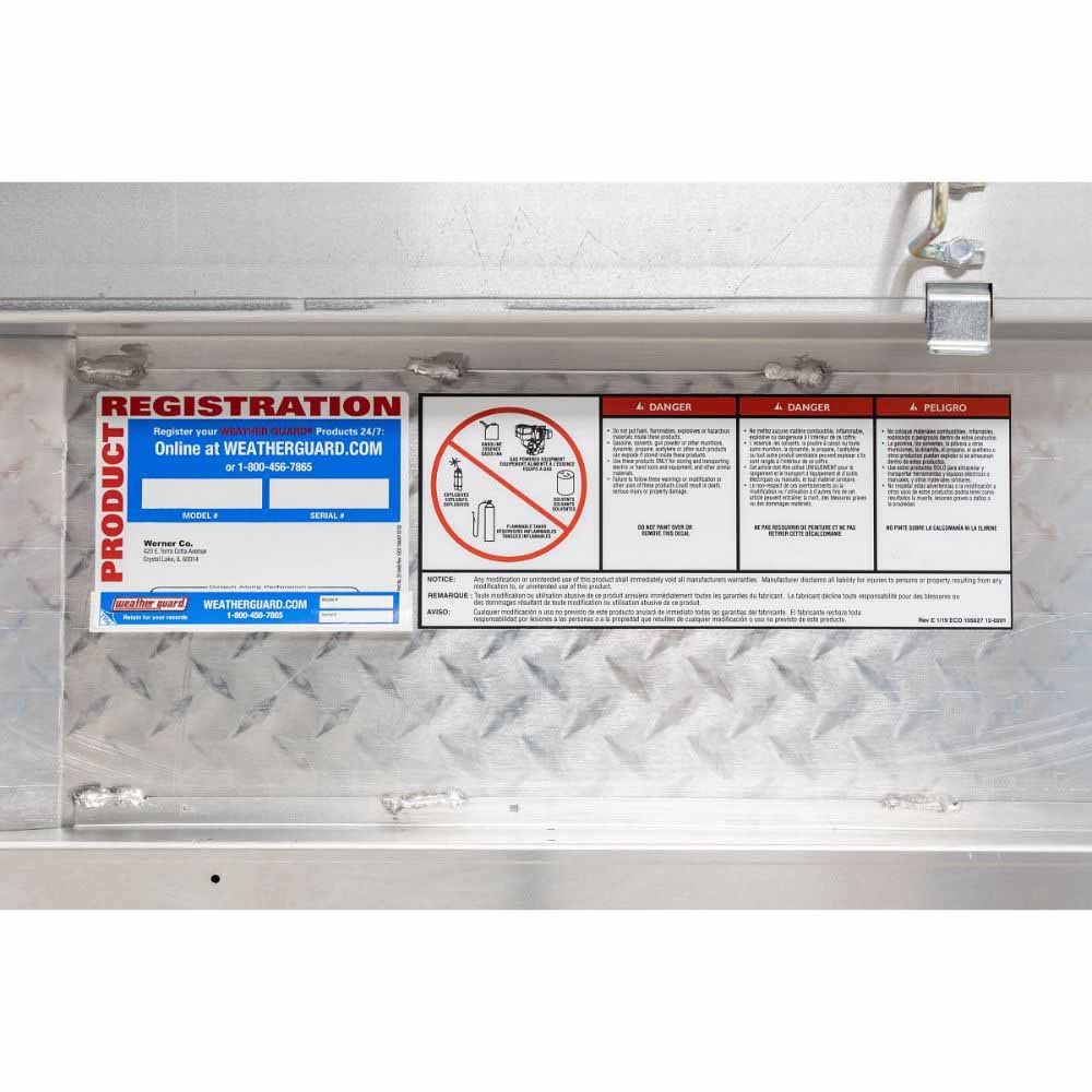 Weatherguard 137-0-04 Saddle Box, Aluminum, Compact Deep, Clear, 9.0 cu ft - 11