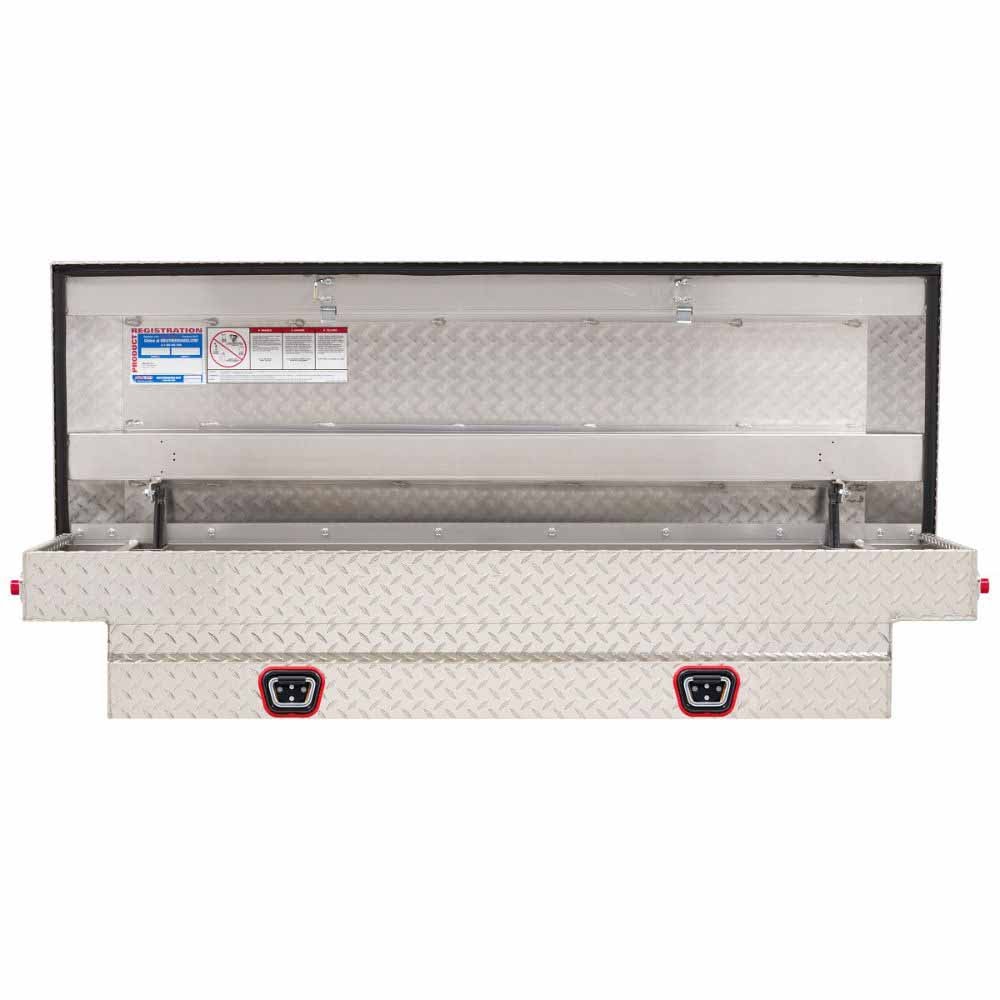 Weatherguard 154-0-04 Saddle Box, Aluminum, Compact, Clear, 7.0 cu ft - 2
