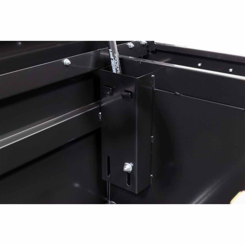 Weatherguard 156-5-04 Saddle Box, Steel, Compact, Gloss Black, 7.0 cu ft - 2