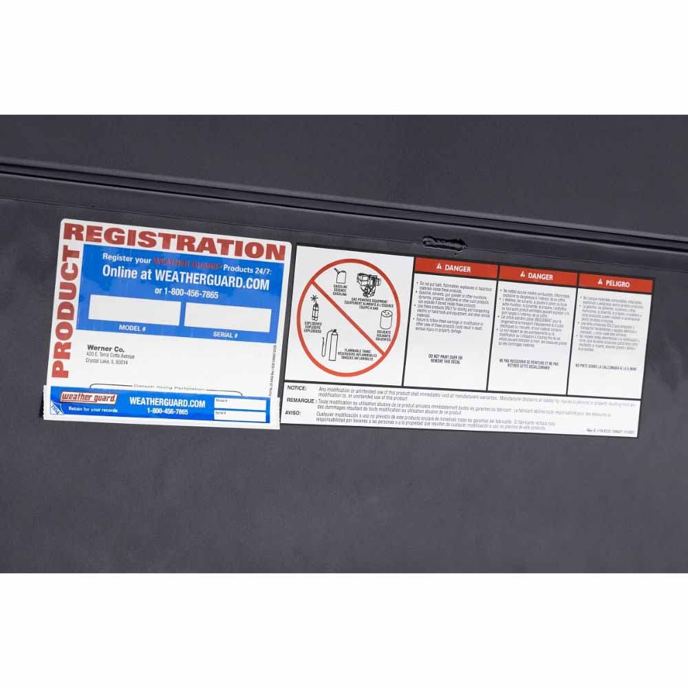 Weatherguard 174-6-04 56" Lo-Side Box, Aluminum, Gunmetal Gray, 4.0 cu ft - 11