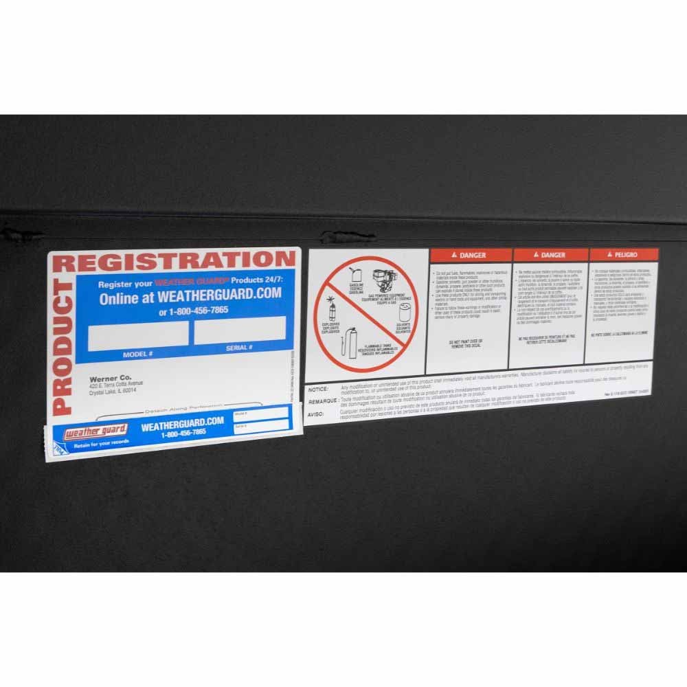 Weatherguard 184-52-04 41" Lo-Side Box, Aluminum, Textured Matte Black, 3.0 cu ft - 9