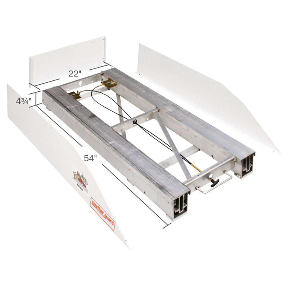WeatherGuard 3100 BED RAT 4.75" x 22" x 54" Clear Steel Sliding Platform - 2