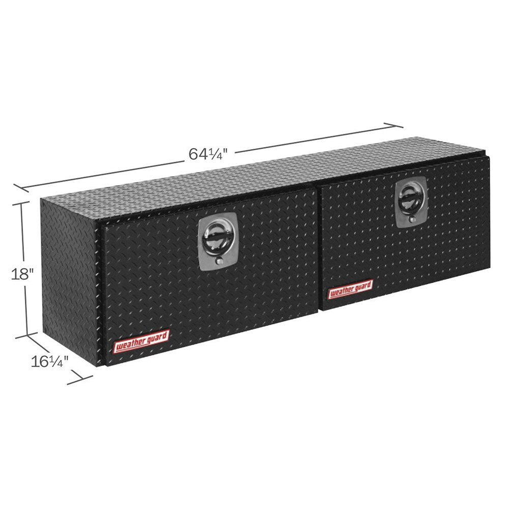 WeatherGuard 365-5-02 Gloss Black Aluminum Super Hi-Side Box, 10.8 Cu. Ft. - 2