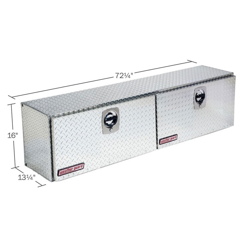 WeatherGuard 372-0-02 Clear Aluminum Hi-Side Box, 8.9 Cu. Ft. - 2