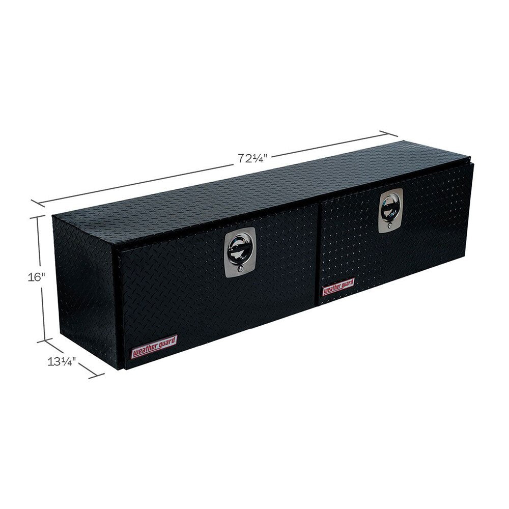 WeatherGuard 372-5-02 Gloss Black Aluminum Hi-Side Box, 8.9 Cu. Ft. - 2