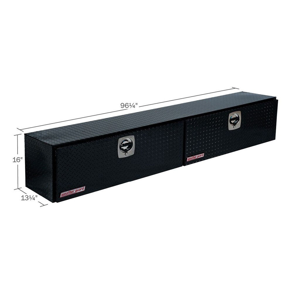 WeatherGuard 396-5-02 Gloss Black Aluminum Hi-Side Box, 11.8 Cu. Ft. - 2