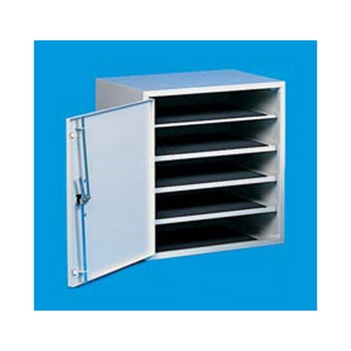 Weather Guard 8316-3 White Lockable CATV Box with 4 Shelves, 21" x 20" x 14"