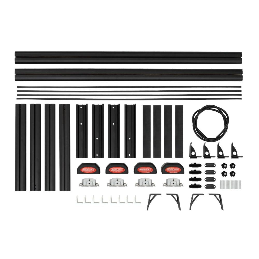 Weatherguard TR801-A 800 lbs. Load Capacity Black Universal Truck Ladder Rack , Black Matte Finish - 2