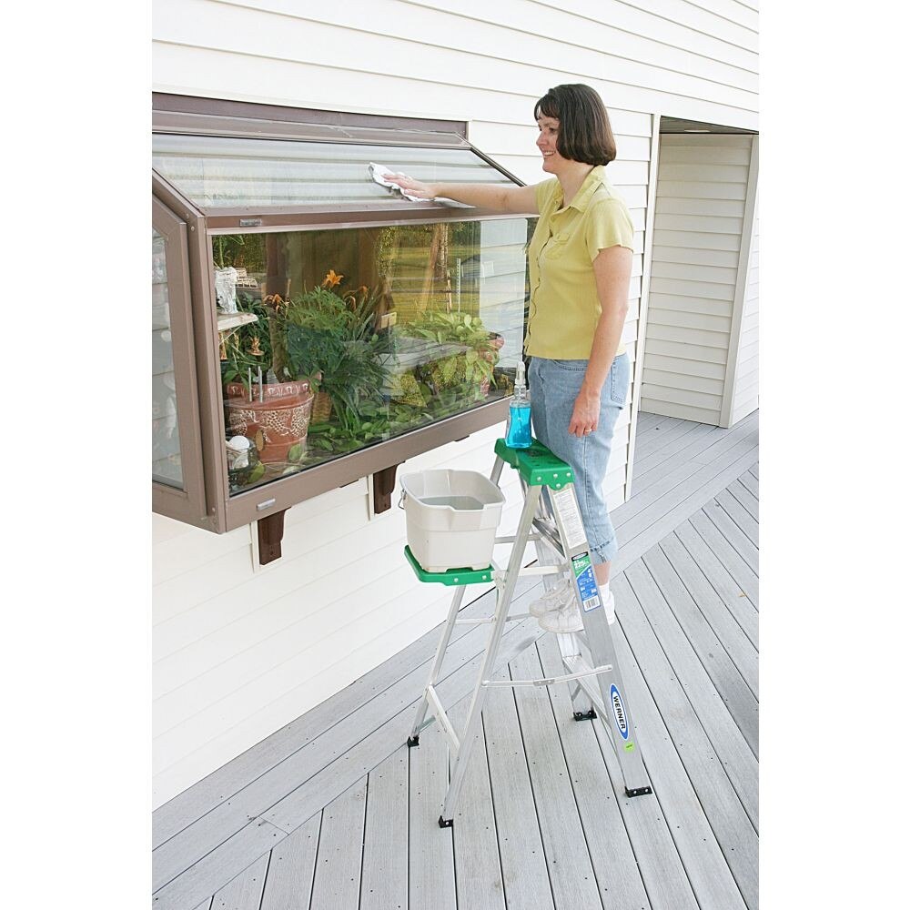 Werner 354 4ft Type II Aluminum Stepladder - 6