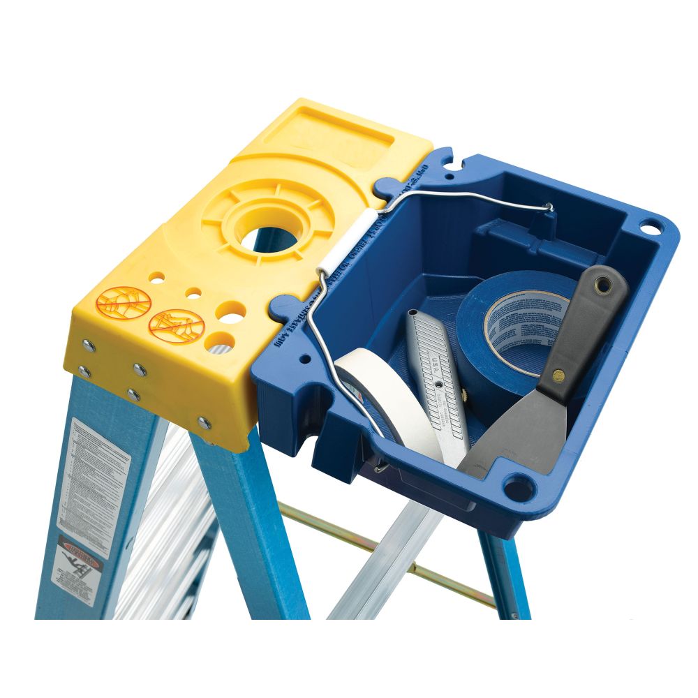 Werner 6005 5ft Type I Fiberglass Stepladder - 4