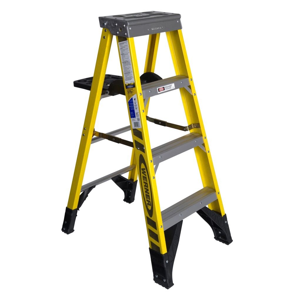 Werner 7304S 4ft Type IAA Fiberglass Stepladder with Shelf