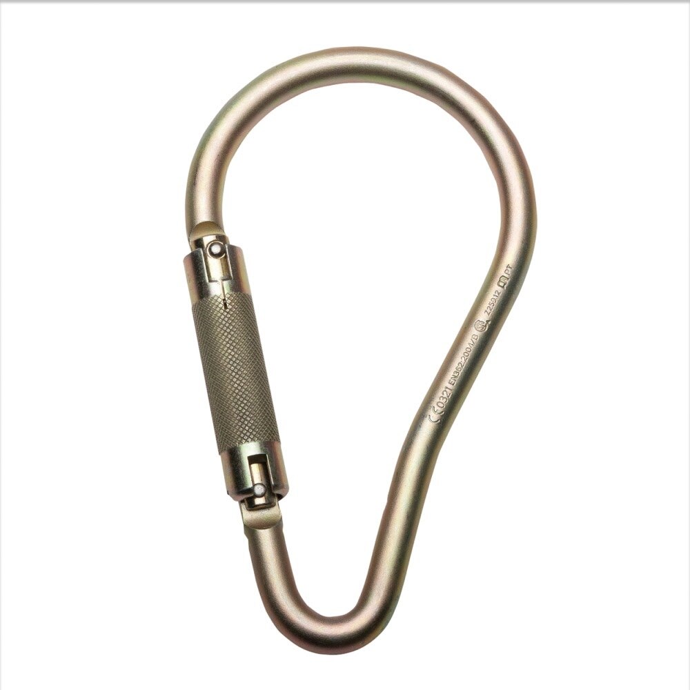 Werner A100303 2" Gate Opening Steel Self-Locking Carabiner with 3600 lb Gate