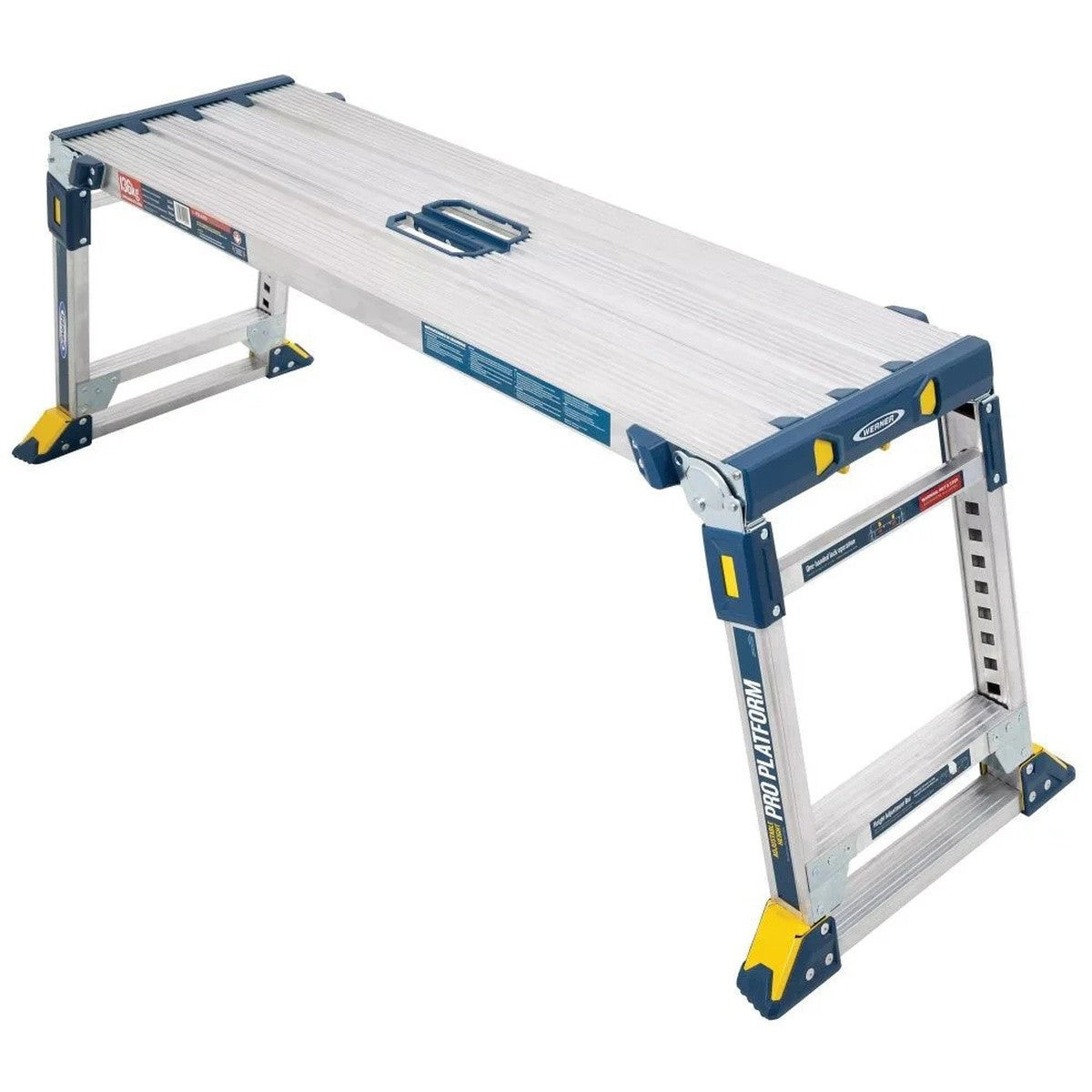 Werner AP-2030-MP3 Aluminum Adjustable Height Pro Work Platform 46 in. x 14 in. 300 lb Capacity - 2