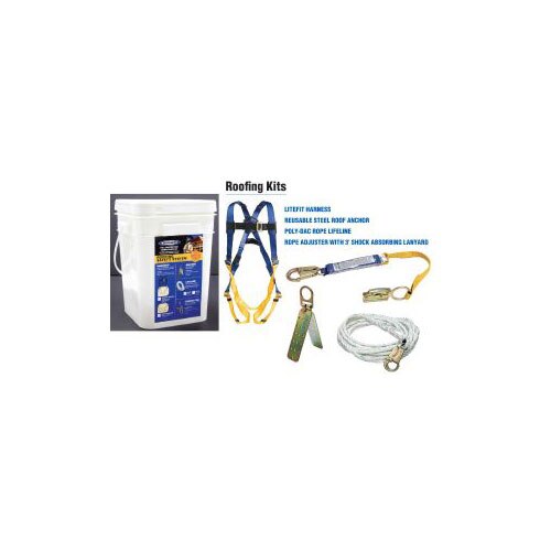 Werner K111204 Roofing Kit, 50' Basic, Pass-thru Buckle Harness, Duffel Bag - 2