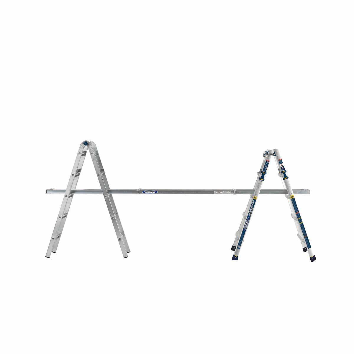 Werner MT-22IAA 22FT Reach Height Multi-Position Ladder, 375LB Load Capacity 22FT Type IAA, 22' AL TEL ARTCLT LDR IAA HSMT - 9