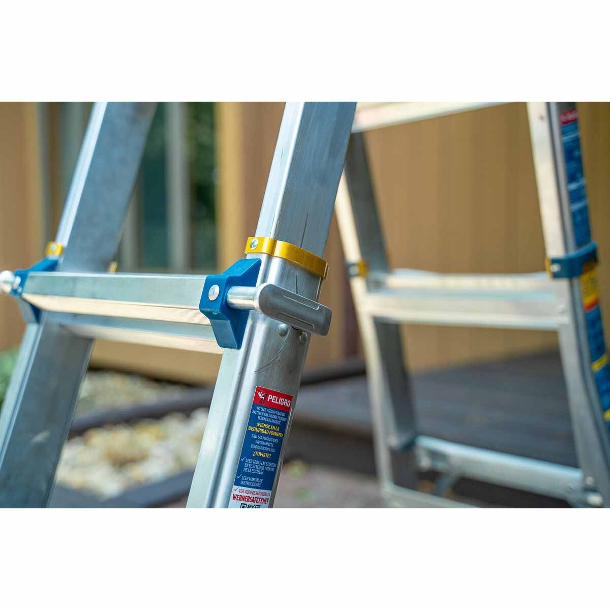 Werner MT-22IAA 22FT Reach Height Multi-Position Ladder, 375LB Load Capacity 22FT Type IAA, 22' AL TEL ARTCLT LDR IAA HSMT - 15