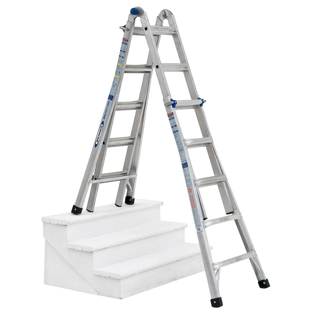Werner MT-22 22' Reach Multi-Position Ladder, 300lb Capacity 22' Type IA - 11