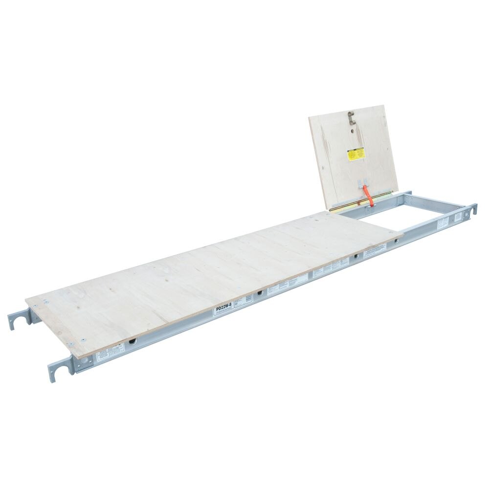 Werner PD22W-6 6' x 22" Wood Scaffold Deck with Access Door for Aluminum Scaffold Towers - 2