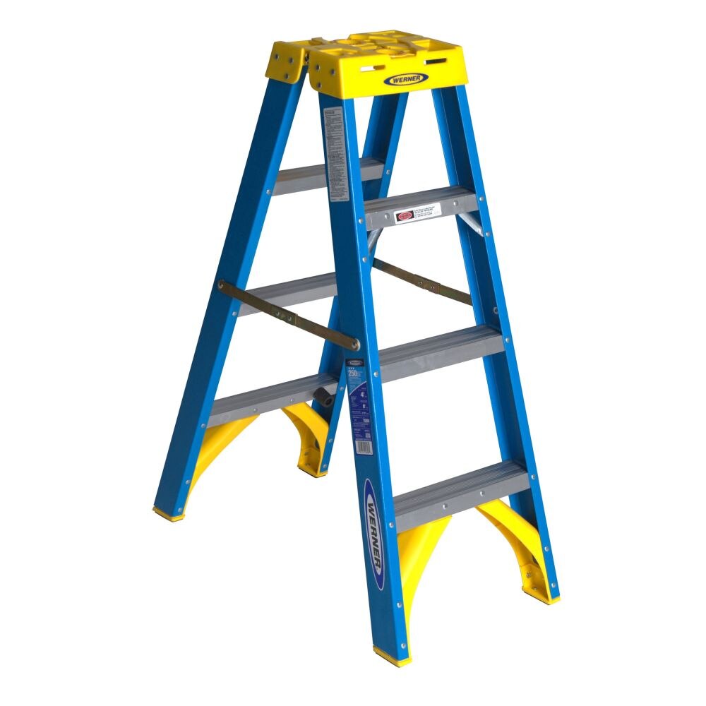 Werner T6004 4ft Type I Fiberglass Twin Ladder