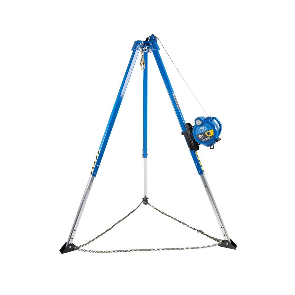 Werner T700000X Confined Space Kit (Tripod, 60' 3-Way SRL-R, Bracket, Pulley, Carabiner, Hoist Bracket, and 60' Hoist)