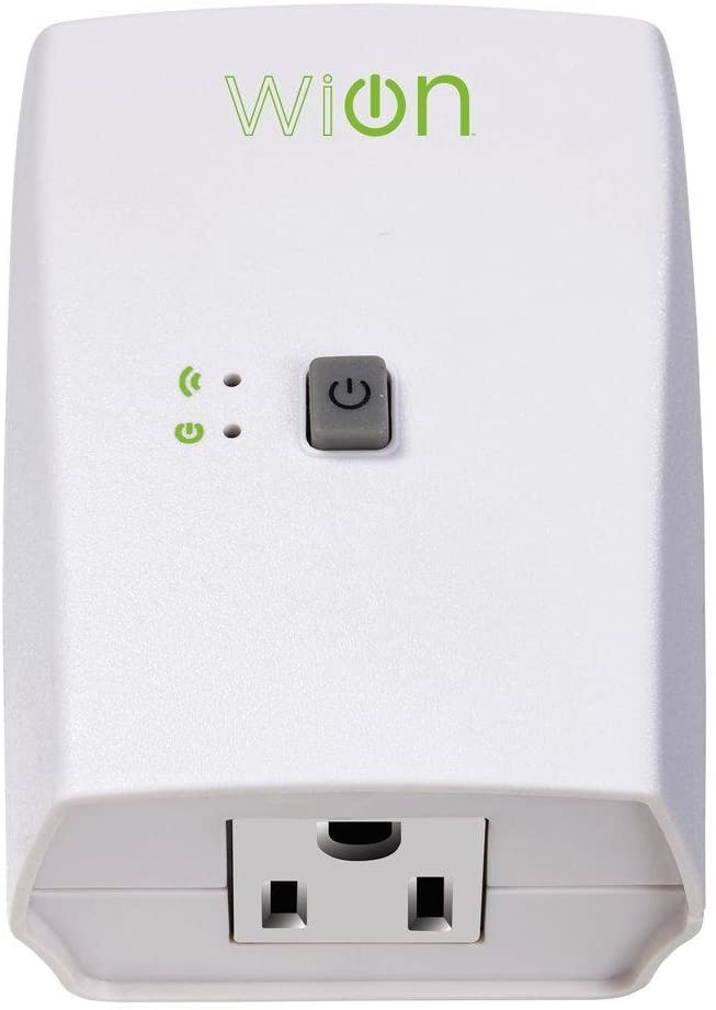 WiOn 50050 Indoor WiFi Plug With 1 Grounded Outlet, White