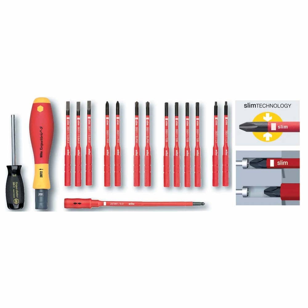 Wiha 28792 16 Piece Insulated TorqueControl and SlimLine Blade Set - 2
