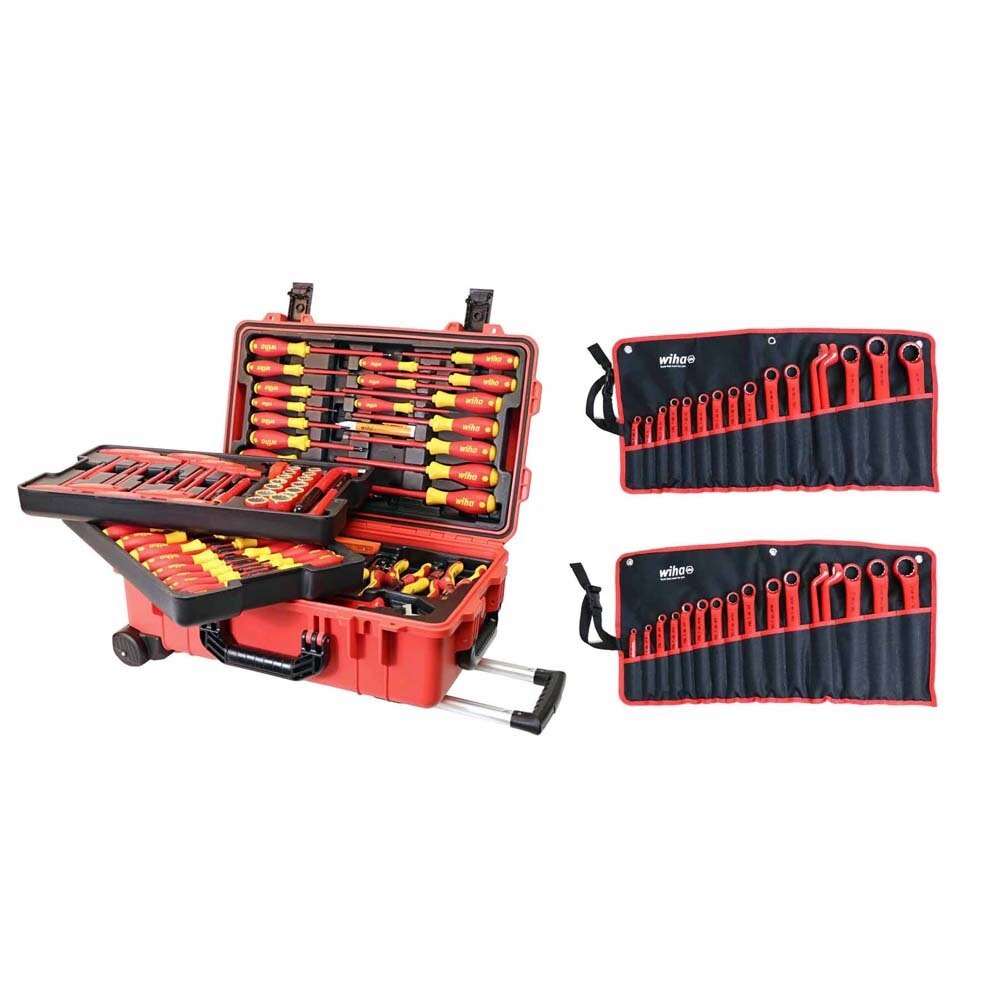 Wiha 32801 112 Piece Master Electrician's Insulated Tools In Rolling Hard Case