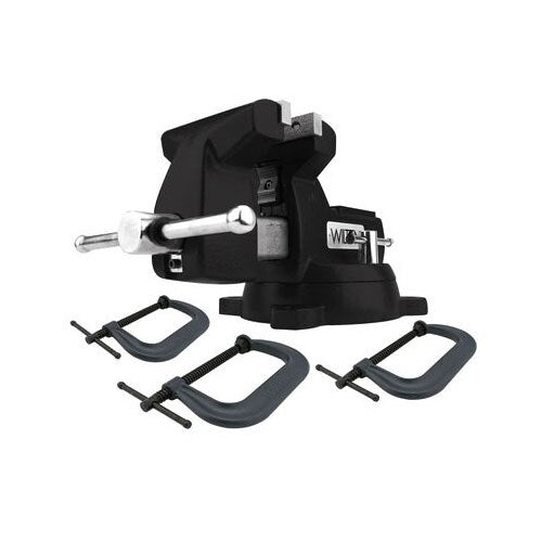 Wilton WL9-21500K 746 Mechanics Vise and 3-Pcs C-Clamp Holding Strong Kit