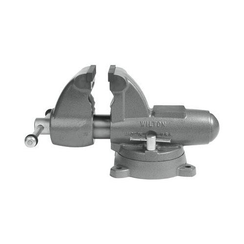Wilton WL9-28827 Pipe And Bench 5" Jaw Round Channel Vise with Swivel Base - 2