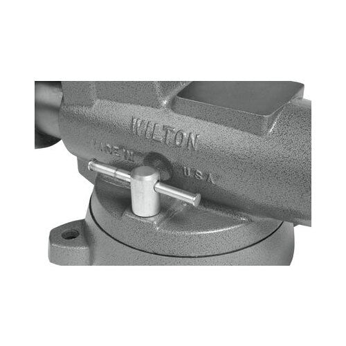 Wilton WL9-28827 Pipe And Bench 5" Jaw Round Channel Vise with Swivel Base - 6