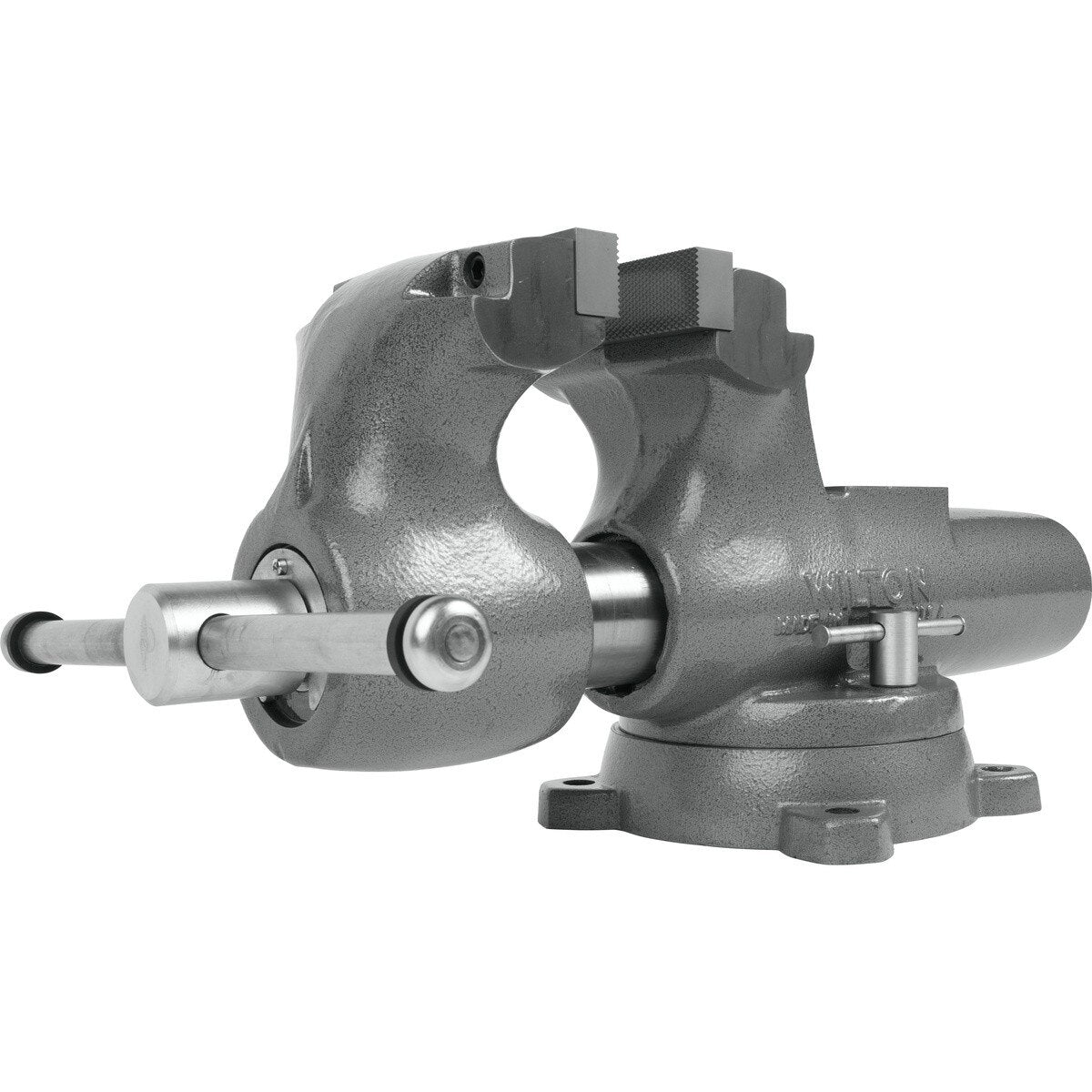Wilton WL9-28833 600S 6" Jaw Round Channel Machinist Vise with Swivel Base, 10" Opening