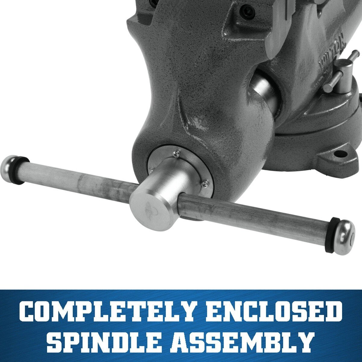 Wilton WL9-28833 600S 6" Jaw Round Channel Machinist Vise with Swivel Base, 10" Opening - 4