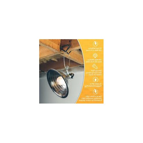 Woods 162 18/2 SPT-2 Clamp Lamp with 10 Inch Reflector, 150 Watt, 6 Foot Cord - 4
