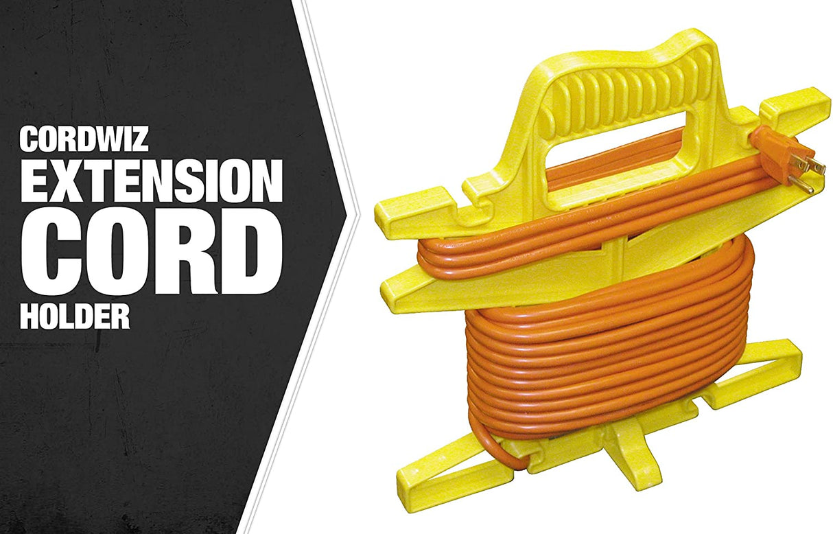 Woods 3202 CordWiz Extension Cord Holder, Stores Up To 150-Feet Of 16/3 Cord, Yellow - 2